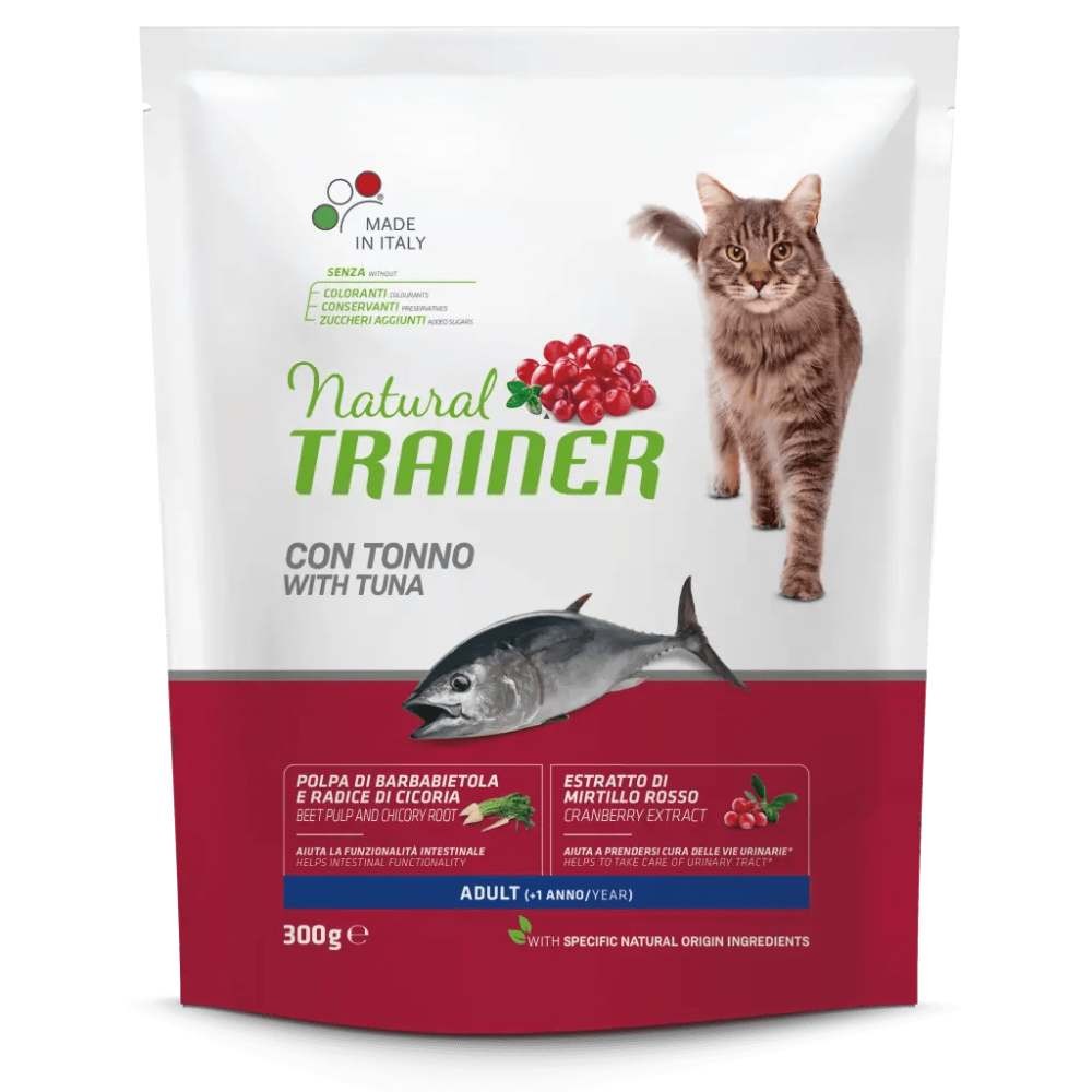 CROCCHETTE GATTO ADULT CON TONNO 300 GR - NATURAL TRAINER