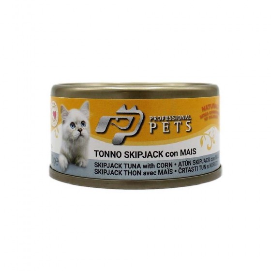 UMIDO PER GATTO GUSTO TONNO SKIPJACK CON MAIS 70 GR - PROFESSIONAL PET