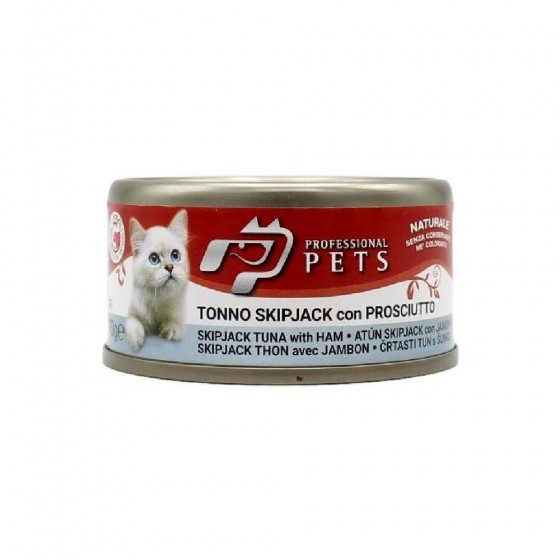 UMIDO PER GATTO GUSTO TONNO SKIPJACK CON PROSCIUTTO 70 GR - PROFESSIONAL PET