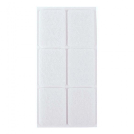 FELTRINI CON AUTOADESIVO 25 X 35 MM 6 PZ COLORE BIANCO