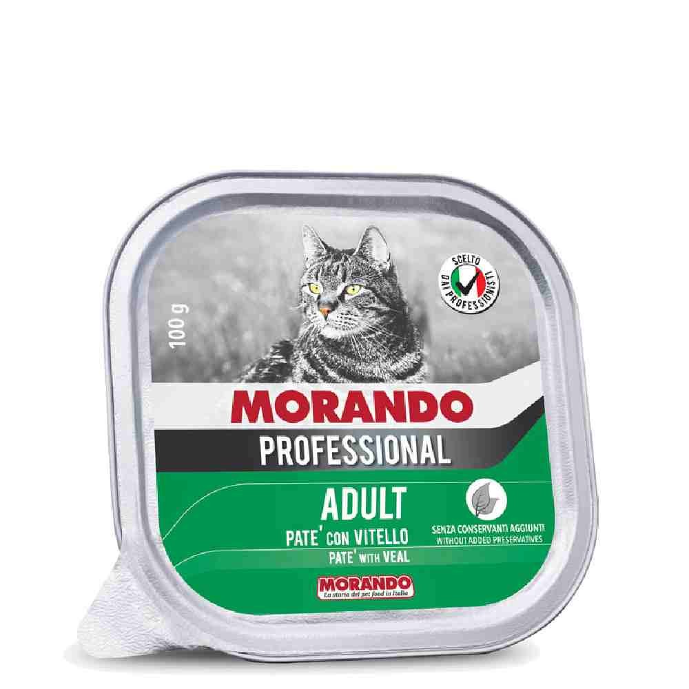 PATE' GATTO ADULT CON VITELLO 100 GR - MORANDO PROFESSIONAL