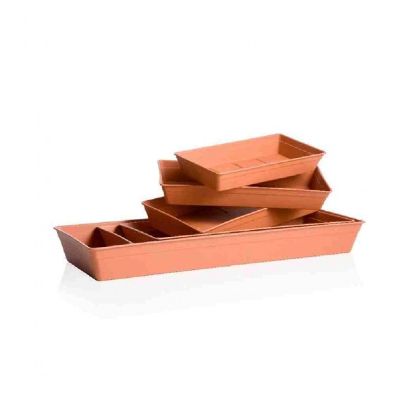 SOTTOVASO RETTANGOLARE 60 X 23 CM COLORE TERRACOTTA - BAMA