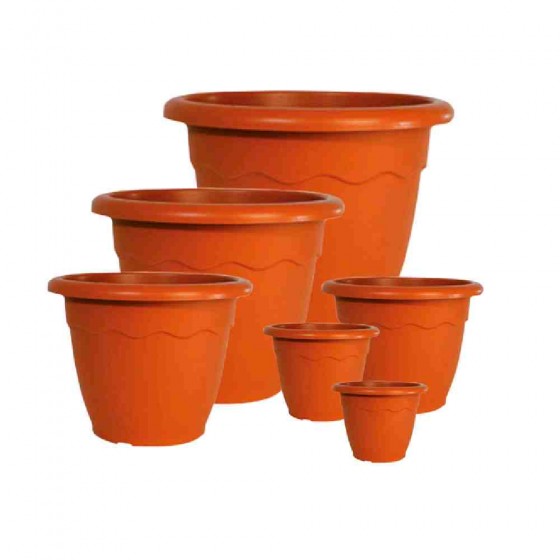 VASO PER FIORI MODELLO VULCANO Ø 18 COLORE TERRACOTTA - DUPLAST