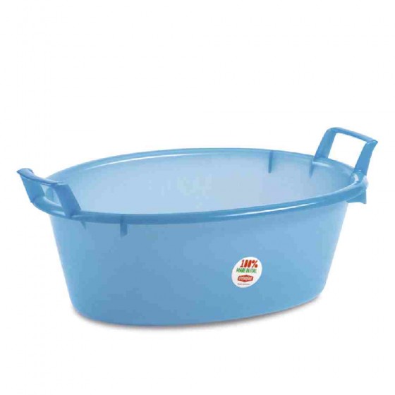 BACINELLA OVALE 80 CM 75 LT COLORE AZZURRO