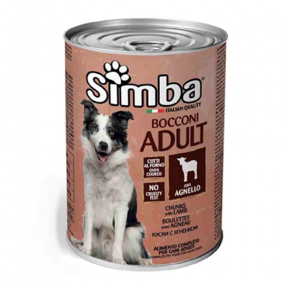 BOCCONI CANE SIMBA ADULT CON AGNELLO 415 GR - MONGE