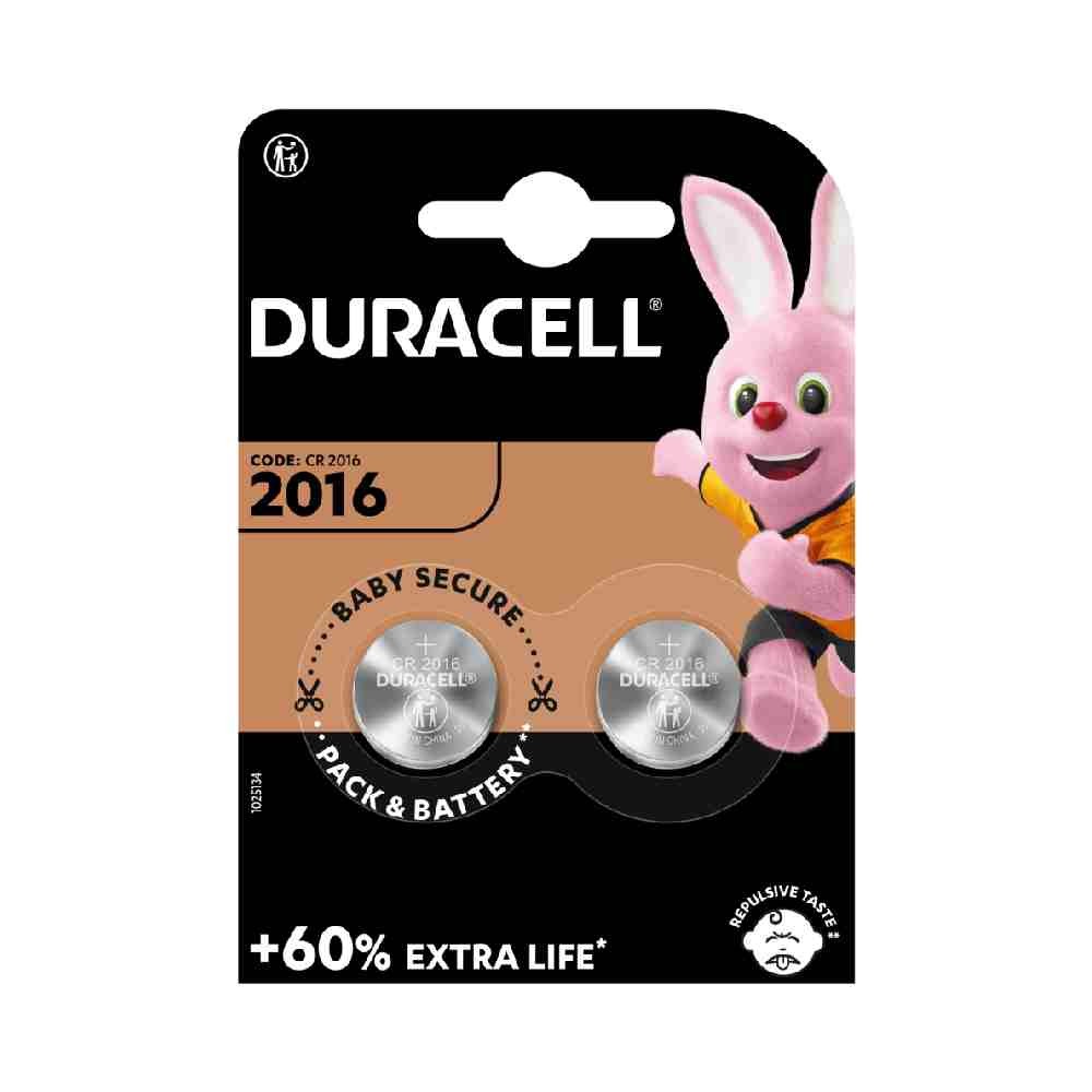 BATTERIE A BOTTONE AL LITIO MINIMICRO CR2016 BL. 2 PZ - DURACELL