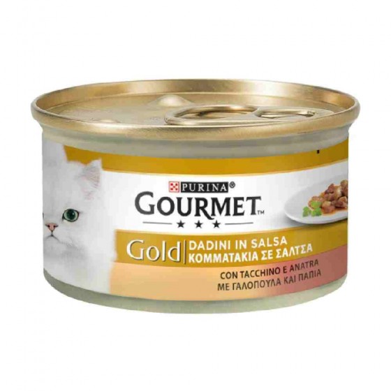 DADINI IN SALSA GOURMET GOLD PER GATTO CON TACCHINO E ANATRA 85 GR - PURINA