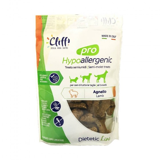 SNACK PRO HYPOALLERGENIC PER CANE CON AGNELLO 100 GR - CLIFFI