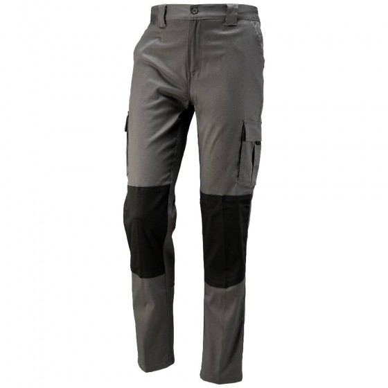 PANTALONE DA LAVORO MULTITASCHE "BOSTON" COLORE GRIGIO - NERI