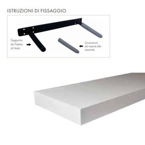 MENSOLA "ARREDO" COLORE BIANCO DIMENSIONI 38 X 235 X 1200 MM - VALSI'